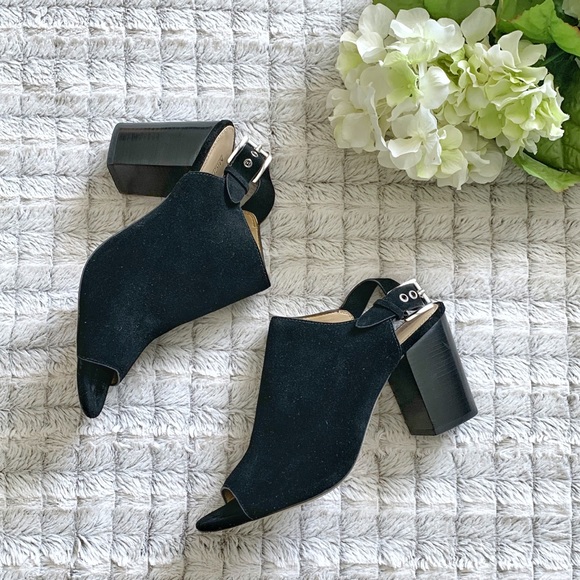 Michael Kors Shoes - Host Pick!!! Michael Kors Black Peep Toe Boots